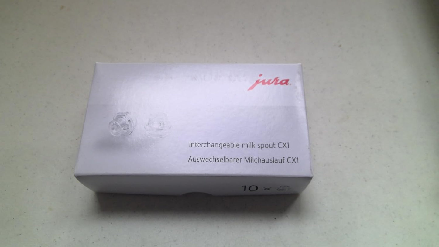Jura #72595. Set of 10 Jura Interchangeable Milk Spout CX1 for F9 A9 A900 A7 A700 ENA 8 ENA Micro 90