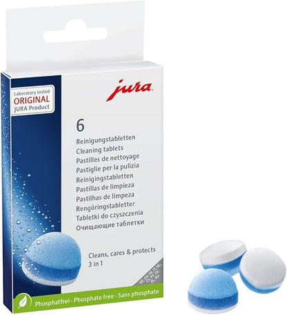 Jura Claris Smart+ Water Filters 3-Phase 6 Cleaning Tablets - Value Combo - 3 Filters + 6 Cleaning Tablets