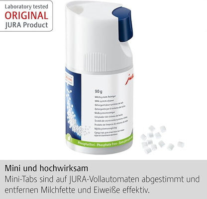 Jura Mini Tabs with Dispensing System Milk System Cleaner - For 30 Cleanings, 90G