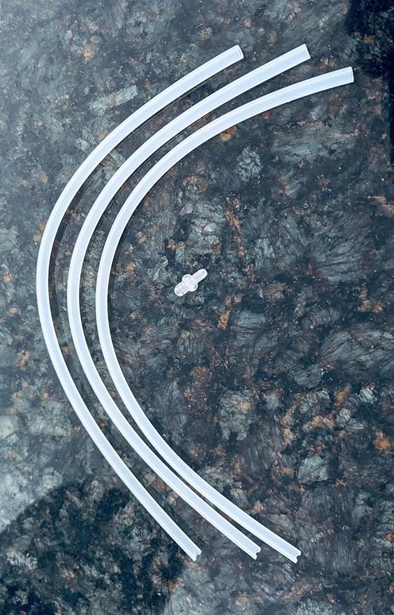 3x milk hose (36 cm) for Jura frothing nozzles +1x nipple connector #72249