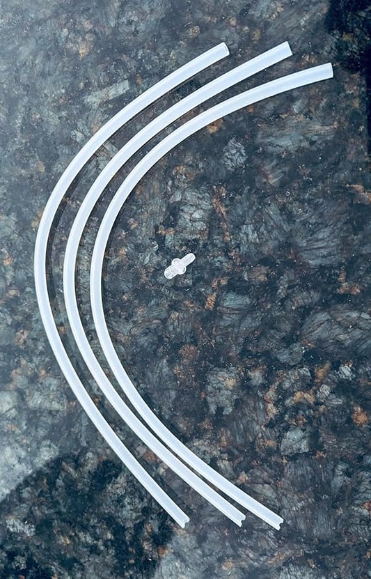 3x milk hose (36 cm) for Jura frothing nozzles +1x nipple connector #72249